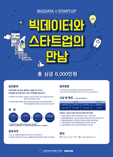 네이버, ‘2016 빅데이터X스타트업’ 공모전 개최