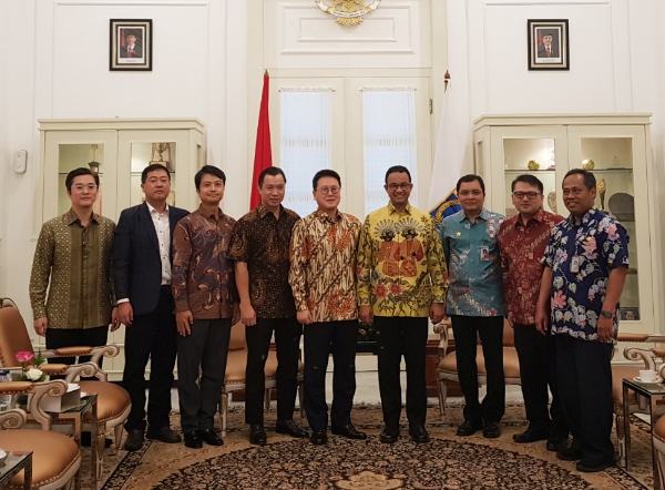 롯데자산개발은 지난 2일 인도네시아 자카르타 주청사에서 자카르타 복합개발 관련 협의를 진행했다. /사진=롯데자산개발.