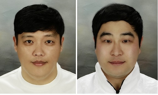 여성을 납치한 차량을 추격전 끝에 붙잡은 퀵서비스 기사 구영호(왼쪽)씨와 서상현씨. (사진=LG)