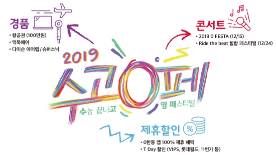 SKT ‘수험생 위한 페스티벌’ 2019 수고0페 개최…콘서트·여행 등 혜택 마련