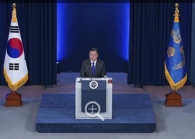 사진: 문재인 대통령 취임4주년 연설 장면...출처: 청와대 홈페이지 