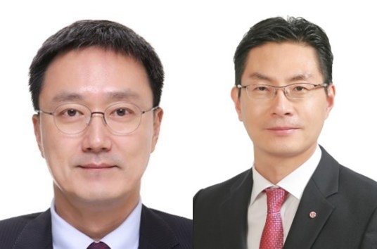 임장혁 기업기반사업그룹장 전무(왼쪽)와 박성율 기업영업2그룹장(오른쪽). 사진=LG유플러스