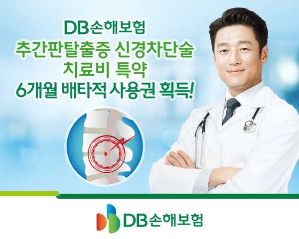 DB손해보험이 ‘추간판탈출증 신경차단술 치료비 특약’에 대해 6개월간 배타적 사용권을 획득했다./사진 제공=DB손해보험
