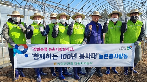 강원농협, '함께하는 100년 봉사대' 봉사활동 실시