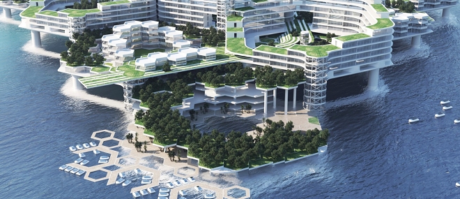 현대차그룹이 홍익대학교 건축도시대학과 연구한 바다 도시 디자인 콘셉트. 제공=현대차.