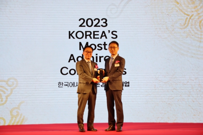 한솔제지는 21일 한국능률협회컨설팅(KMAC)이 주관하는 ‘한국에서 가장 존경받는 기업’ 조사에서 20년 연속 제지 부문 1위로 선정됐다. /사진=한솔제지.