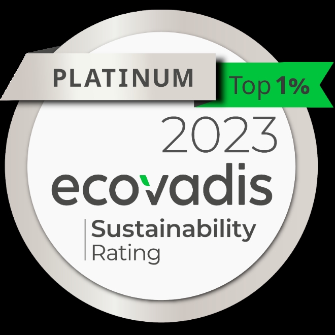 한솔제지(대표 한철규)는 에코바디스(Ecovadis)에서 실시하는 글로벌 기업 지속가능성 평가 조사에서 상위 1%에게 부여되는 플래티넘 메달 등급 (Platinum Medal Rating)을 획득했다. /사진제공=한솔제지.