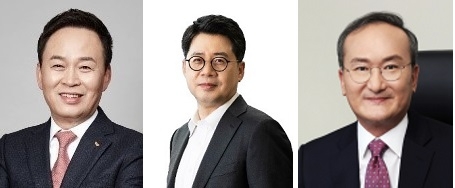 (왼쪽부터) 장용호 SK㈜ 사장, 박상규 SK이노베이션 총괄사장, 이석희 SK온 사장.