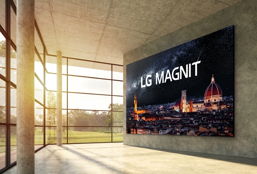 LG전자가 10일 초고화질 마이크로 LED 사이니지 ‘LG MAGNIT(시리즈명: LSAB)’를 국내를 포함한 아시아, 북미, 유럽 등 글로벌 시장에 출시했다./사진=LG전자