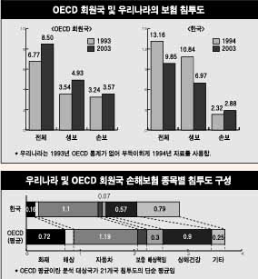 손보 상해 질병보험 의존도 심화