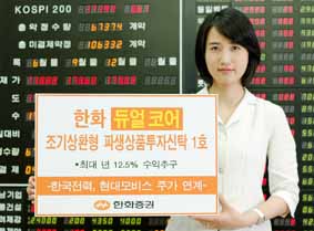 한화증권 ‘한화 듀얼코어 조기상환형 파생상품투자신탁1호’ 판매