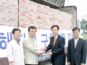 한국證, 강원도수해지역 수재민 돕기 나서