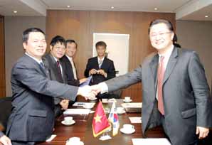 한국투자證, 베트남 공업무역부장관 환담