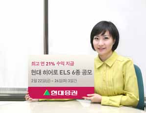 현대證, 최고 연 21% ELS 6종 공모