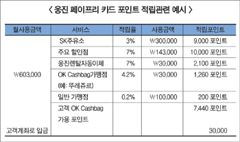 외환銀 ‘웅진 페이프리카드’ 돌풍