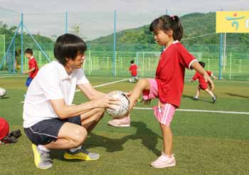 하나銀, 홍명보 1일 축구교실 개최