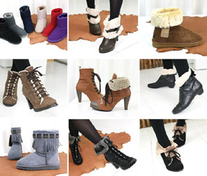 올 겨울 퍼 테일 부츠 코디 제안, 여성 구두 쇼핑몰 `스타일 신꼬`