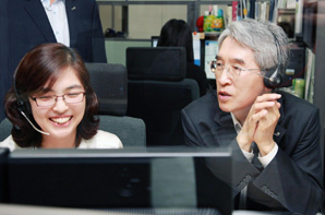 교보생명 신창재 회장 콜센터 방문