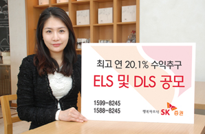 SK證 최고 연 20.1% 수익추구 ELS 및 DLS 공모