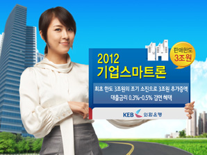 외환은행 ‘2012기업스마트론’ 한도 3조원 증액