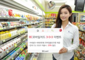 BC모바일카드 고객 대상 3·3·3 이벤트 진행