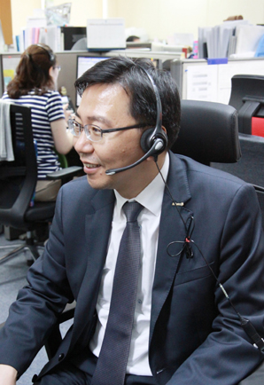 이명재 알리안츠생명 사장, 1일 금융상담원 체험