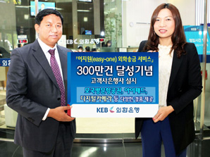 외환銀, 이지원 외화송금 300만건 달성 이벤트
