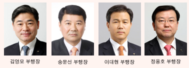 산은, 신임 부행장에 김영모·송문선·이대현·정용호 임명