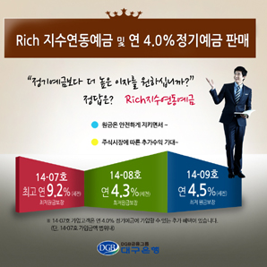 대구은행, Rich 지수연동예금 3종 판매