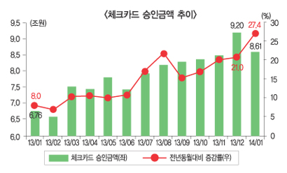 정보유출 사태 불구 카드실적 껑충