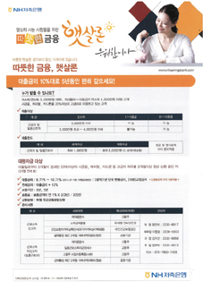 NH농협저축은행, 서민들의 자금 도우미 “햇살론”