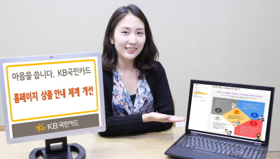 KB국민카드, 홈페이지 상품 안내 체계 개선