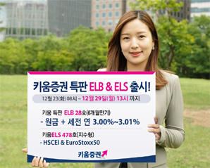 키움證 ‘만기 6개월 ELB 및 지수형ELS’ 판매