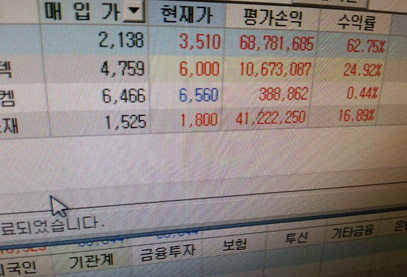 30대 개인투자자, 주식투자 4개월만에 상당 수익 ‘화제’