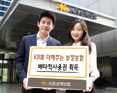 KB손보, 'KB加 더해주는 보장보험' 배타적사용권 획득