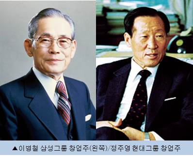 삼성· 현대, 이병철·정주영 회장 추모 열기
