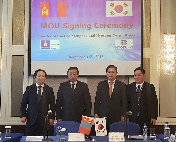 효성 이상운 부회장, 몽골내 전력 공급자로 자리매김 할 것