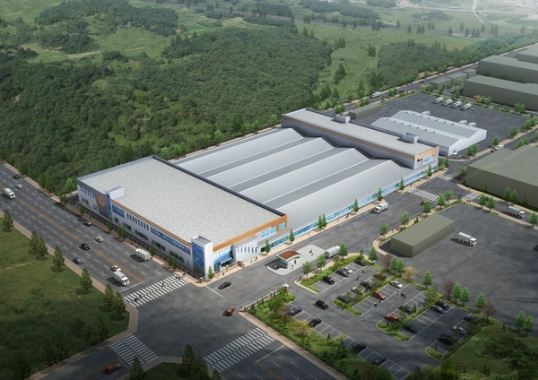 한화큐셀, 음성 모듈 공장 조감도. 올해 1분기말까지 총 1.6GW의 모듈을 생산할 수 있는 규모로 증설작업이 진행 중이다./사진제공=한화그룹