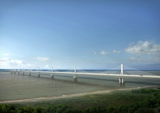 인도 교량 공사 조감도/제공 대우건설