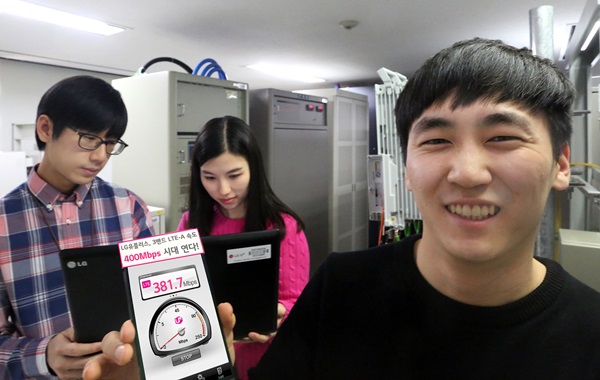 LG유플, 3밴드 LTE-A 속도 400Mbps 시대 연다
