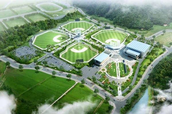 부산시 기장군에 들어설 사회인 야구장 조감도. 현대차 제공