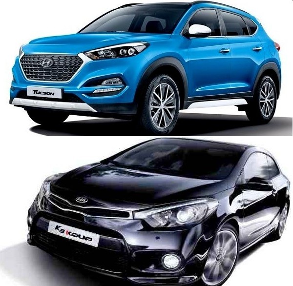 (위부터)신형 투싼과 K3쿱. 현대기아차 제공