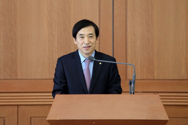 △ 30일 한국은행 본점에서 열린 취임 2주년 기념 출입기자단 오찬간담회에서 이주열 총재 (자료: 한국은행)