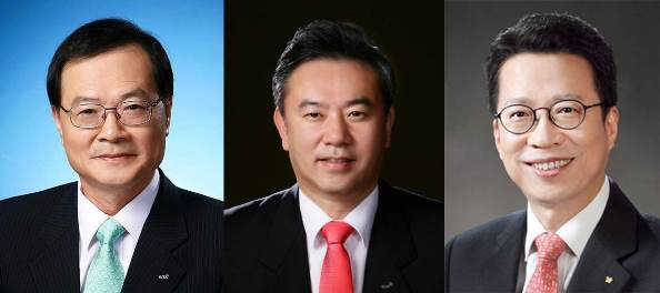 (왼쪽부터)최경수 한국거래소 이사장/유재훈 한국예탁결제원 사장/정지원 한국증권금융 사장