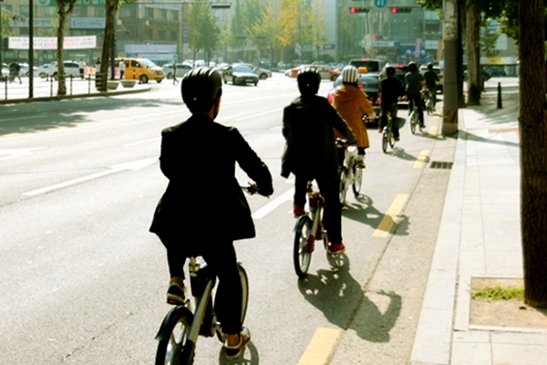 만도풋루스 주행 장면. 만도 제공