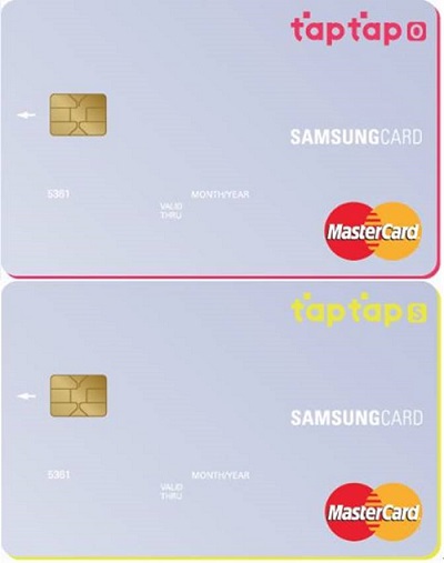 △모바일 특화카드 ‘삼성카드 taptap O’(위)와 ‘삼성카드 taptap S’/제공=삼성카드