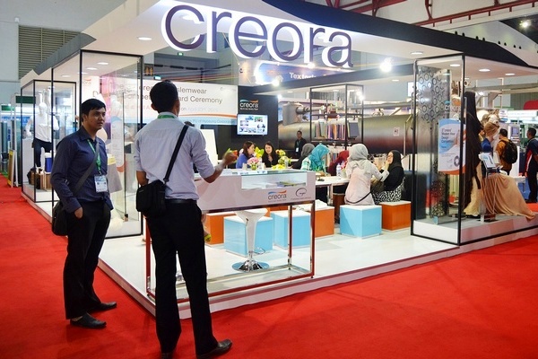 지난해 인도네시아 인터텍스 전시회에서 효성 부스.