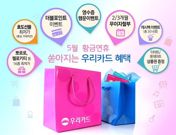 △우리카드 5월 가정의달 황금연휴기간 이벤트/제공=우리카드