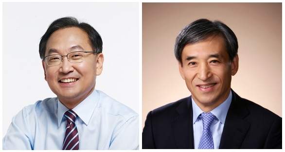 △ 유일호 경제부총리 겸 기획재정부장관(왼쪽), 이주열 한국은행 총재(오른쪽)