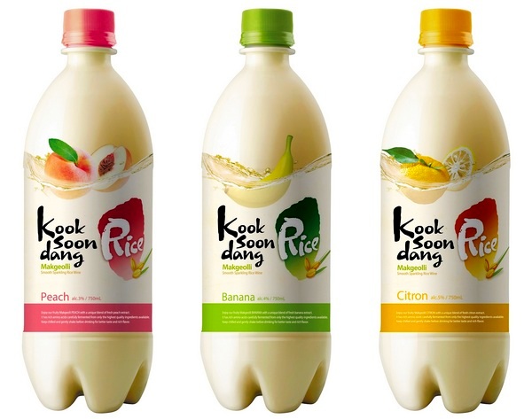 국순당 수출용 과일맛 막걸리.